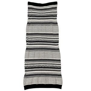 Rachel Zoe Geometric Striped Knit‎ Crochet Maxi Skirt Womens Size M NWT